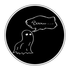 Simple doodle of a ghost