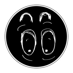 Simple doodle of a scary eyes