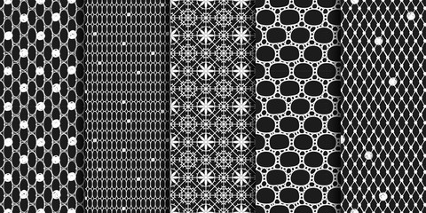 Black seamless patterns