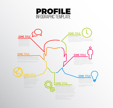 Vector Infographic profile / user template