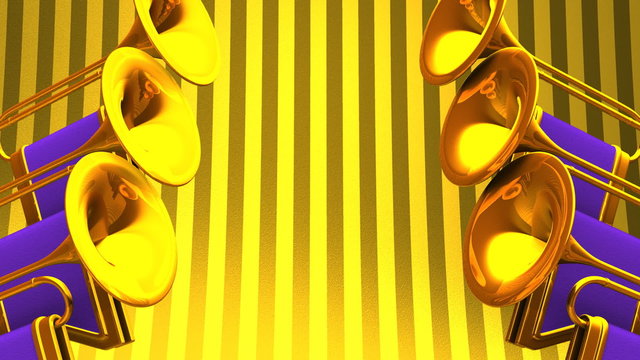 Fanfare On Gold Background