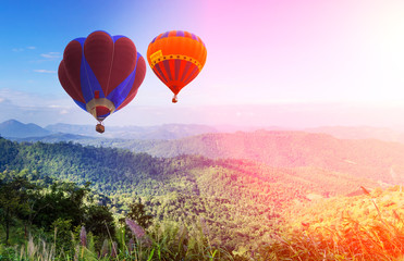 Doi Inthanon National park in the sunrise and main road at Chiang Mai Province, Thailand