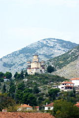 Fototapeta na wymiar Church on a hill in Trebinje
