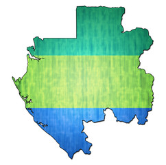 gabon territory with flag