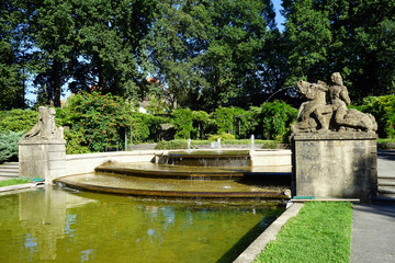 Fototapeta premium Fountain in garden