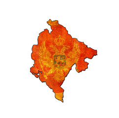 montenegro territory with flag