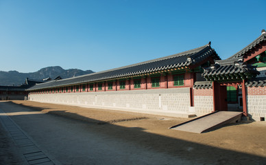 Fototapeta premium The royal house inside the secret garden of Gyeongbokgung Palace in Seoul, South Korea.