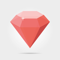 Fototapeta premium Diamond Red in Vector 