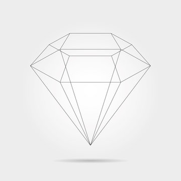 Diamond Sketch in Vector