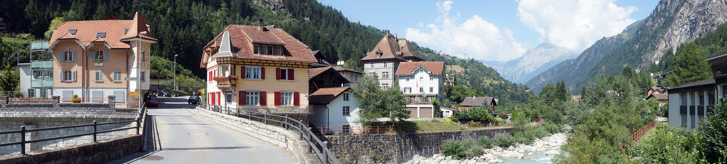 Bridge and houses
