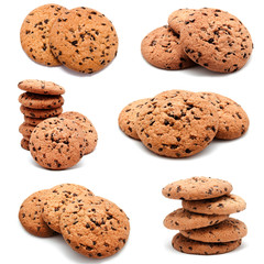 Collection of photos chocolate chip cookies