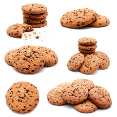 Collection of photos chocolate chip cookies