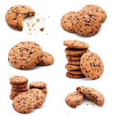 Collection of photos chocolate chip cookies