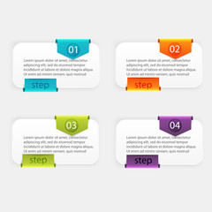 Vector colorful text box, trendy colors.