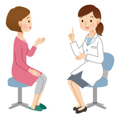 医療　診察　女性