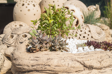 design a sculpture for the garden of clay