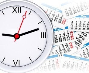 Clock with calendar