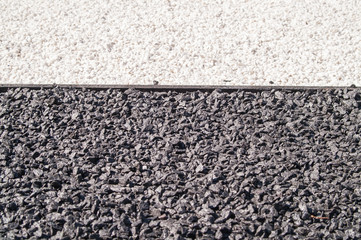 gray gravel of small size