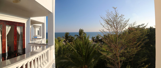 The view from the hotel of the sea.