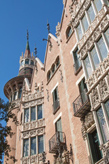 Fototapeta na wymiar Immeuble casa de las punxas, Barcelone, Catalogne, Espagne