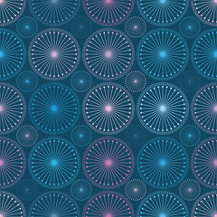 Seamless decorative vector background with abstract geometric pattern