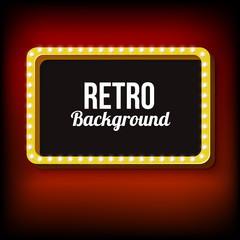 Night retro background with lights