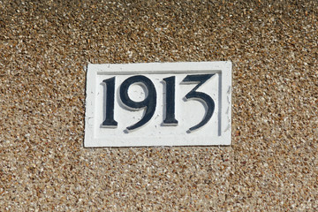 House Number 1913 sign