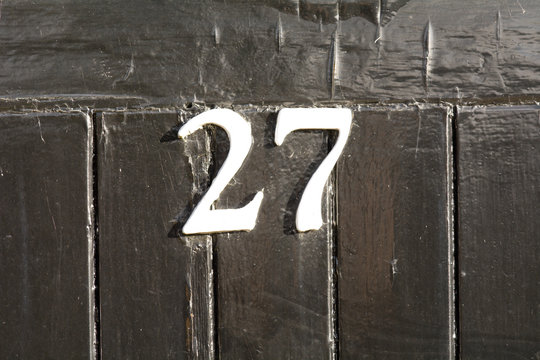 House Number 27 Sign