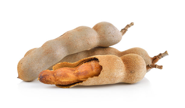 Tamarind on white background