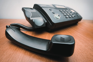 Fax with picked up handset