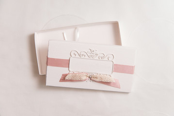 handmade paper box in pastel colors