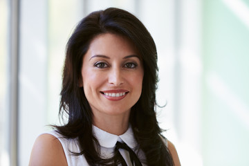Fototapeta premium Portrait Of Hispanic Businesswoman In Modern Office
