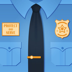 Background with police officer uniform