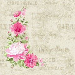 Flower garland for invitation.