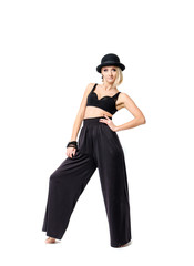 Dancing woman in black