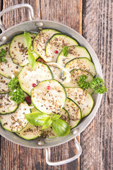 courgette,cream and herbs