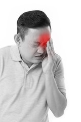 Fototapeta premium man suffering from eye sickness