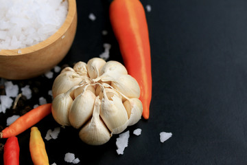 garlic mix spicy for cooking - Thailand food