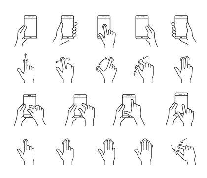 Smartphones gesture icons