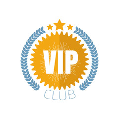 VIP club logo in flat style