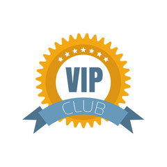 VIP club logo in flat style