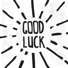 Good Luck Lettering. Hand Draw lettering