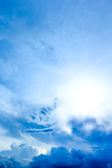 clouds in the blue sky