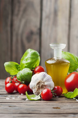 Fresh tomato, basil and olive oil