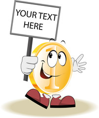 Live coin with poster