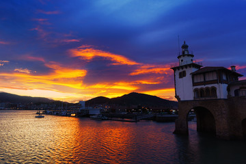 Arriluze in Getxo at sunset