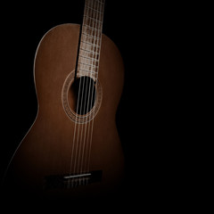 Obraz na płótnie Canvas Acoustic Guitar close up