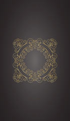 Calligraphic monogram emblem template. Luxury elegant frame ornament line logo design illustration. Good for Royal sign, Restaurant, Boutique, Cafe, Hotel, Heraldic, Jewelry, Fashion