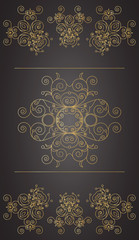 Calligraphic monogram emblem template. Luxury elegant frame ornament line logo design illustration. Good for Royal sign, Restaurant, Boutique, Cafe, Hotel, Heraldic, Jewelry, Fashion