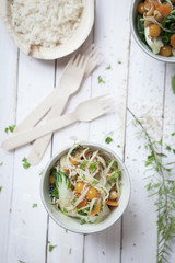 Pakchoi Gemüse mit Reis